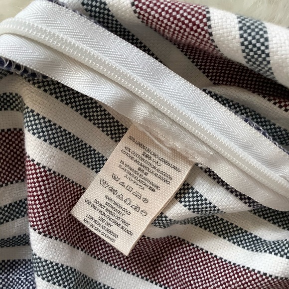 Free People Mod Linen Blend Boho Striped Trouser Pants 8 - Picture 6 of 9